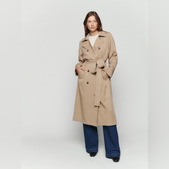 Reformation Tan Trench Coat - Picture 1 of 10
